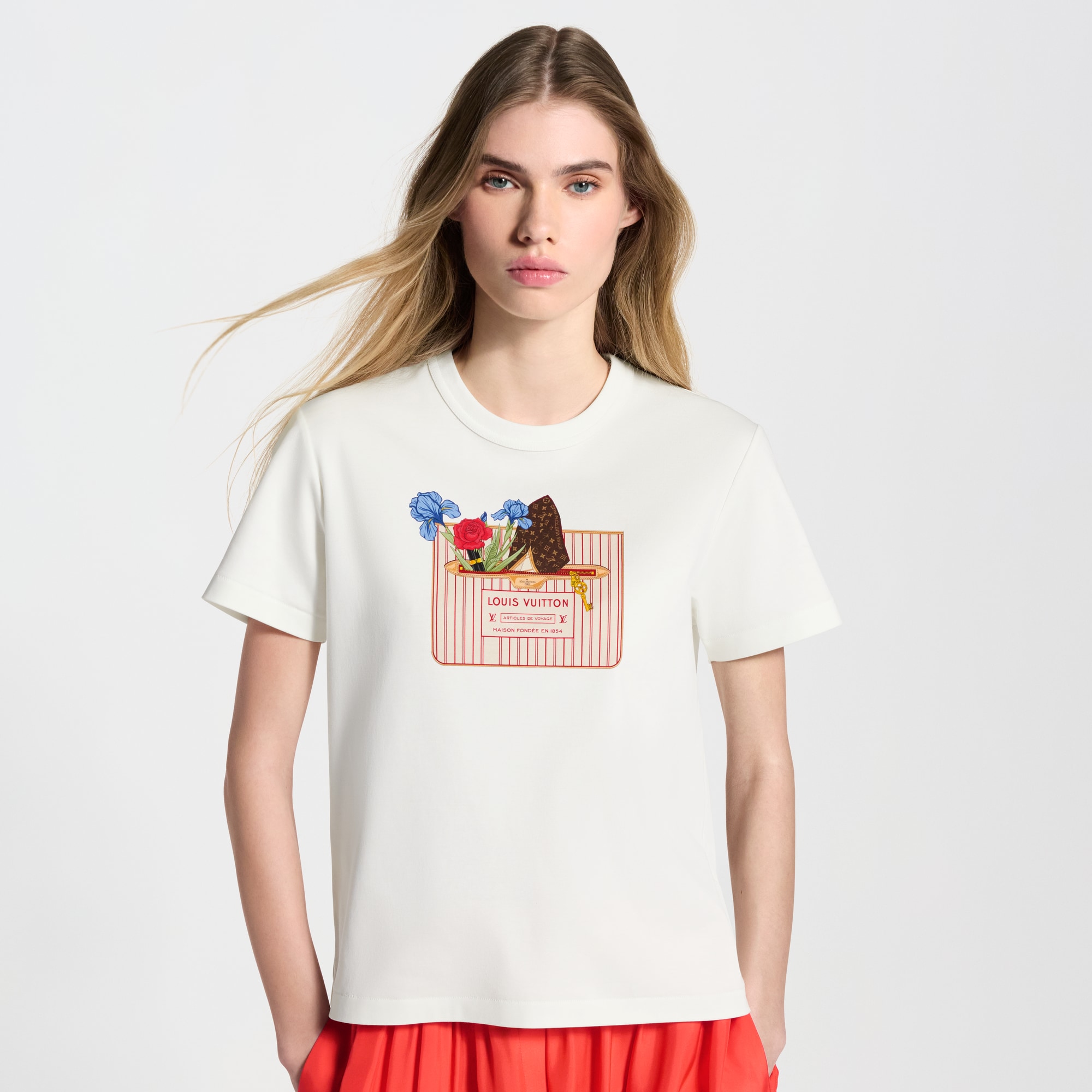 LOUIS VUITTON コーラルプリント Tシャツ XL Neverfull Print T-Shirt - Ready-to-Wear 1AK1I0 | LOUIS VUITTON